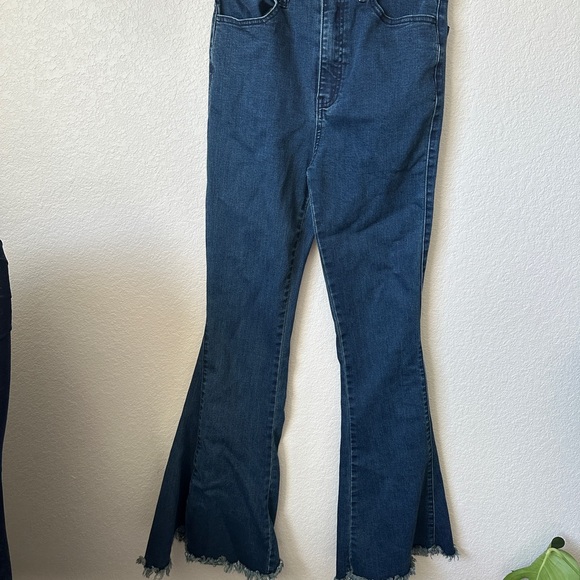 Show Me Your Mumu Blue Flared Bell Bottom Jeans - Picture 1 of 6